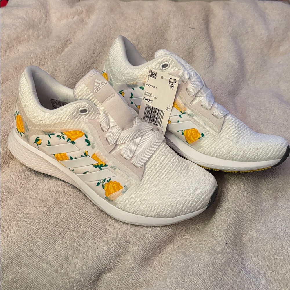 Adidas Edge Lux 4 Running Sneakers FW9267 yellow roses flowers size 6.5